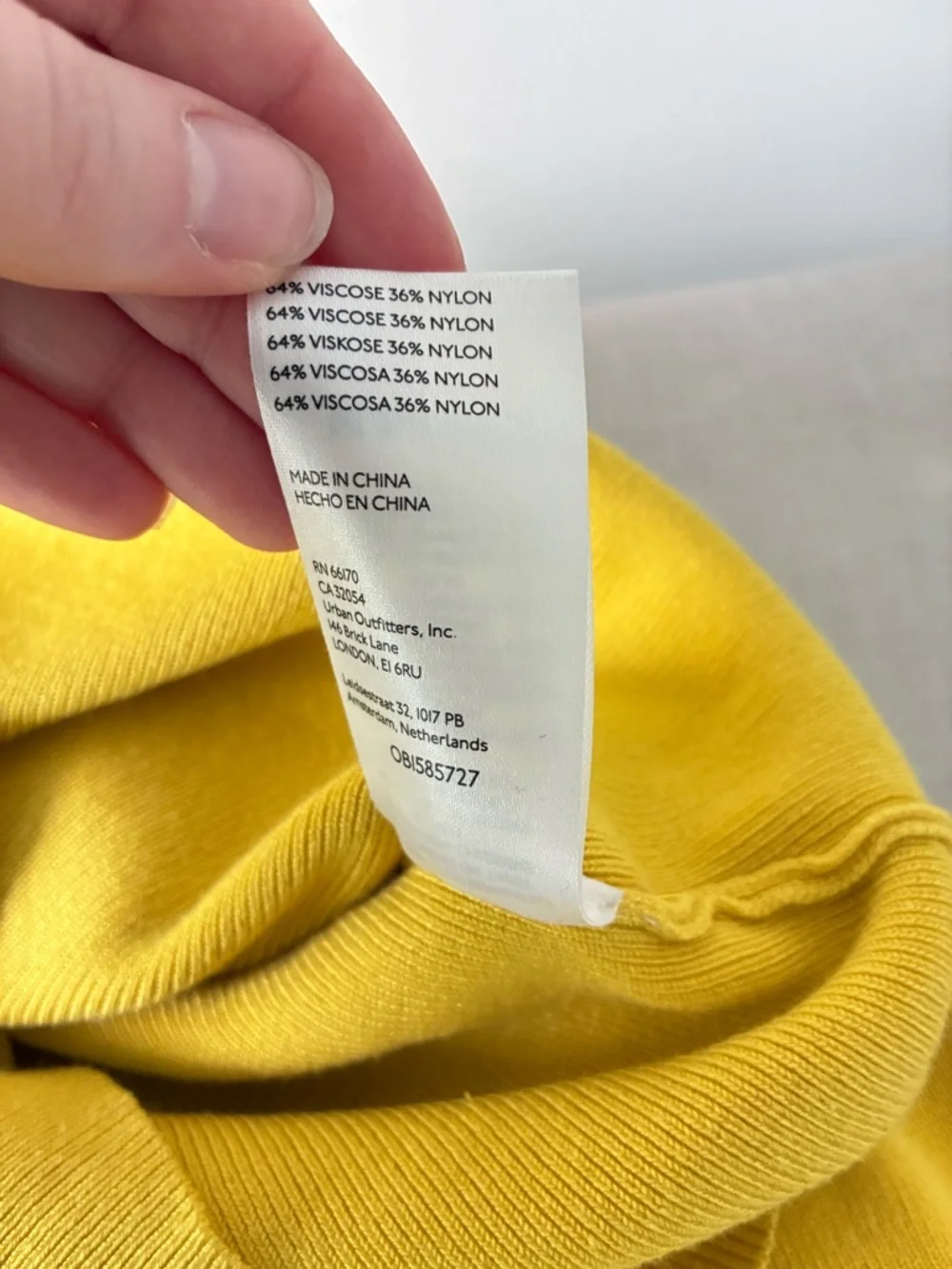 Maeve Anthropologie Women's Arlowe Bell-Sleeve Yellow Mock-Neck Sweater
